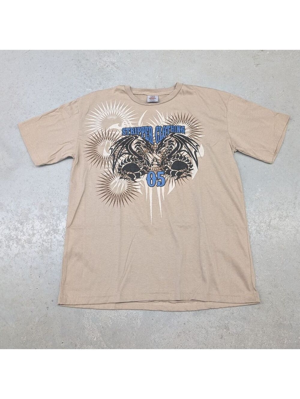 Y2K Stripper Clothing Co Twin Dragons Graphic T-shirt